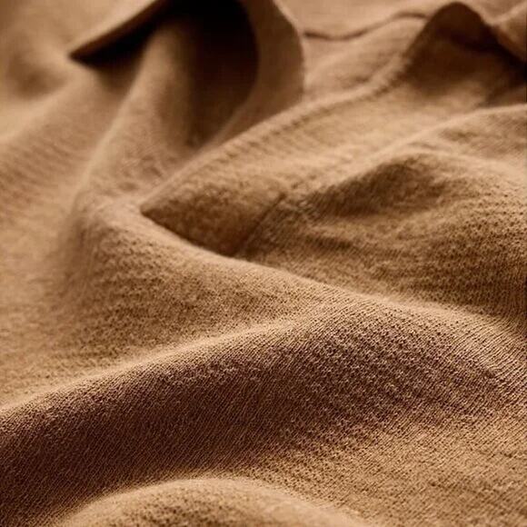 New John Varvatos Men's XS Zion Polo Sienna Brown Textured Organic Cotton - Picture 15 of 15